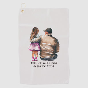 Serviette De Golf Papa et fille personnalisés (4)