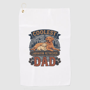 Serviette De Golf Papa Labrador Retriever le plus cool Chien Montagn