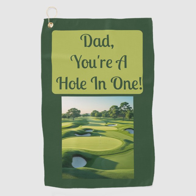 Serviette De Golf Papa, tu es un trou dans un ! 2025 (Devant)