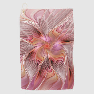 Serviette De Golf Papillon Abstrait coloré Imaginaire Fractal Art