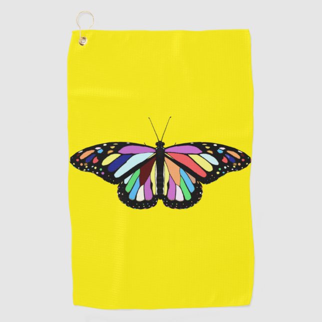 Serviette De Golf Papillon coloré RP (Devant)