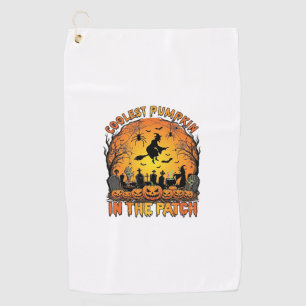 Serviette De Golf Parcelle de citrouilles la plus cool Halloween Sor