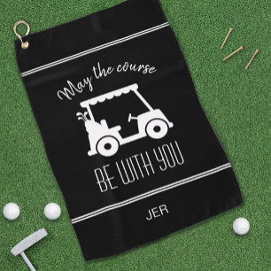 Serviette De Golf Parcours de golf Black & White Citation Golf Cart 