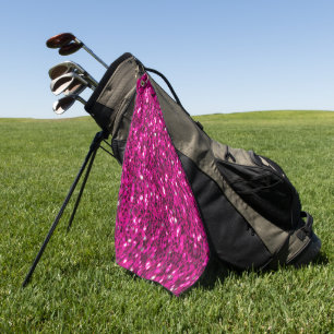 Serviette De Golf Parties scintillant étincelante rose chaud
