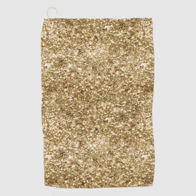 Serviette De Golf Parties scintillant Gold Confetti (Devant)