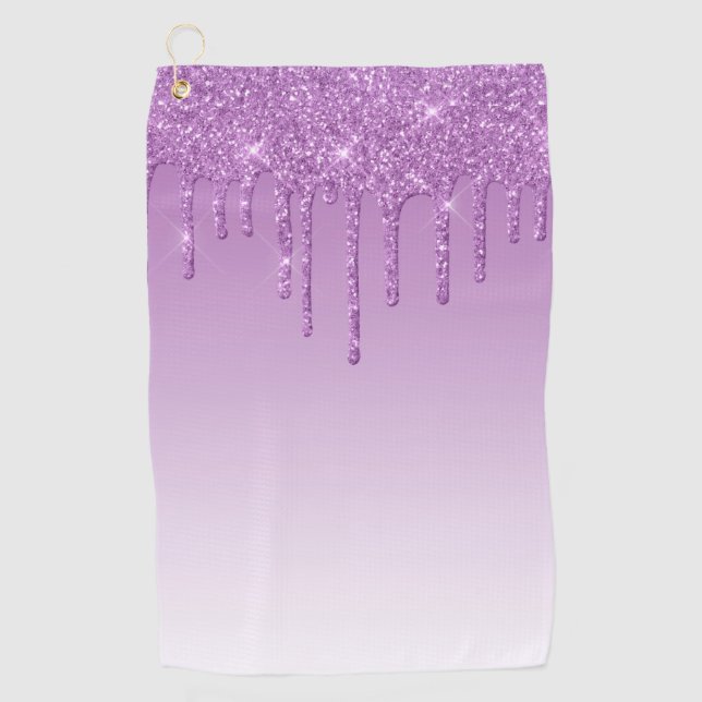 Serviette De Golf Parties scintillant Lavender Purple Drivers (Devant)