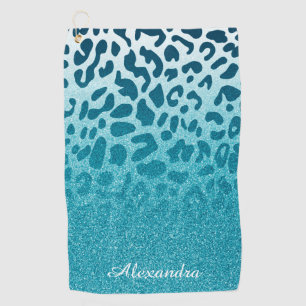 Serviette De Golf Parties scintillant Leopard
