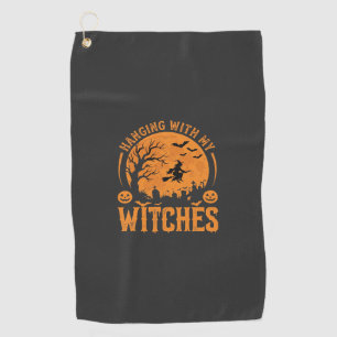 Serviette De Golf Passer l'Halloween avec mes sorcières (3)