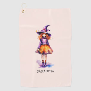 Serviette De Golf Pastel Cute Witch Girl - Halloween esthétique (2)