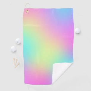 Serviette De Golf Pastel Rainbow Colors Abstract Blur Gradient Ombre