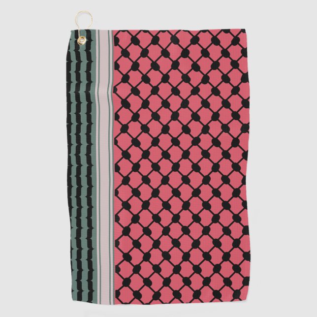 Serviette De Golf Pastèque palestinienne Hatta Keffiyeh Kufiya Folk (Devant)