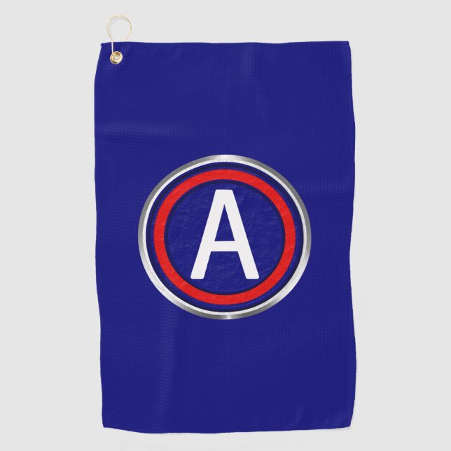 Serviette De Golf Patch Customisé de la 3e armée (Devant)