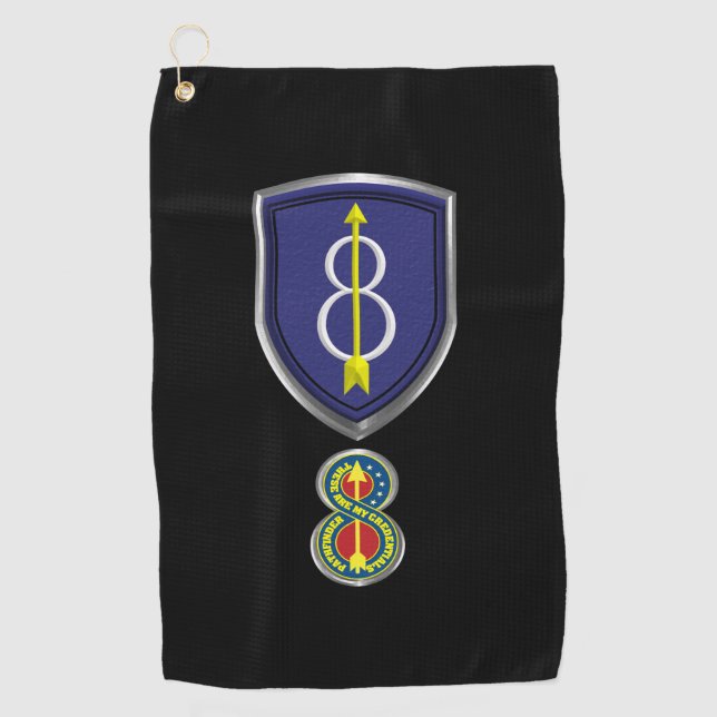 Serviette De Golf Patch de la 8e division d'infanterie "Pathfinder" (Devant)