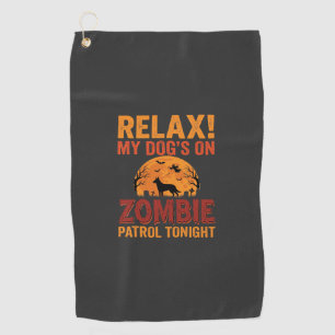 Serviette De Golf Patrouille de Chien Zombie Halloween
