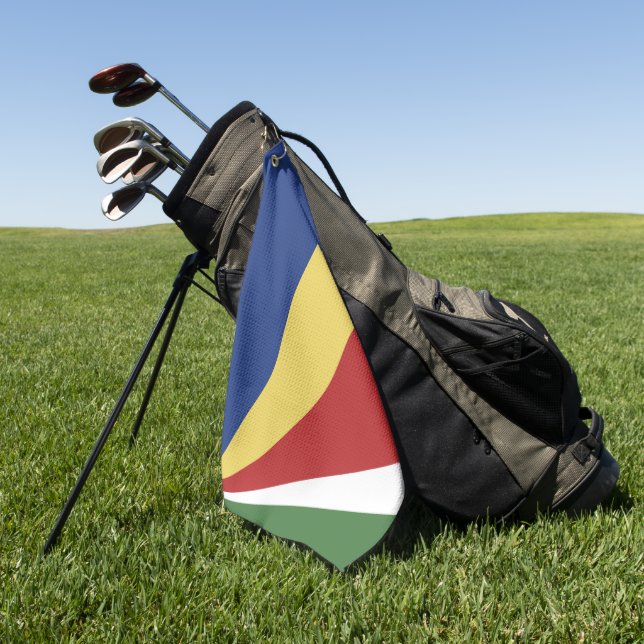 Serviette De Golf pavillon des Seychelles (Vert)