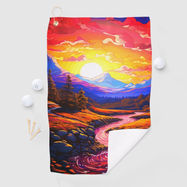 Serviette De Golf Paysage Ai (En situation)