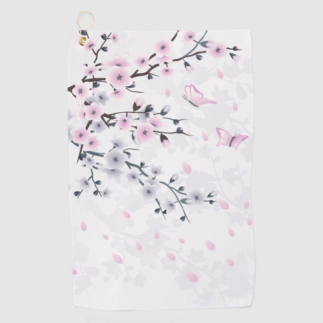 Serviette De Golf Paysage Pastel Cherry Blossom (Devant)