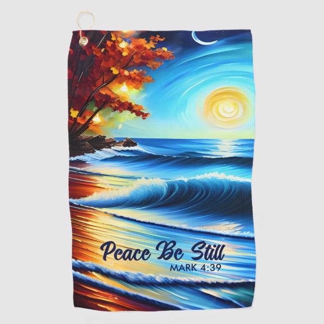 Serviette De Golf Peace Be Still Golf Towel (Devant)