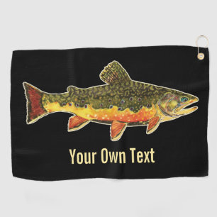 Serviette De Golf Pêche à la mouche à la truite de ruisseau unique