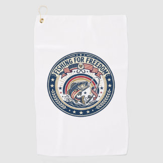 Serviette De Golf Pêche pour la liberté Patriotique Patriotique Hobb