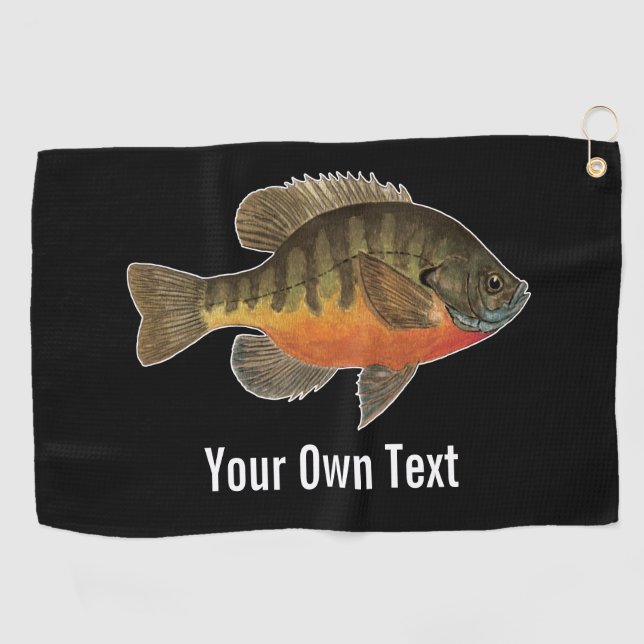 Serviette De Golf Pêcheuse de l'espèce Bluegill Bream (Horizontal)
