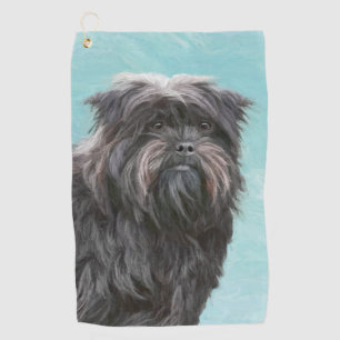 Serviette De Golf Peinture Affenpinscher - Joli art original chien