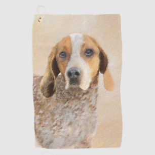 Serviette De Golf Peinture américaine anglaise sur pilon - Chien Art