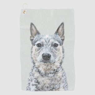 Serviette De Golf Peinture australienne sur le chien de bétail - Be