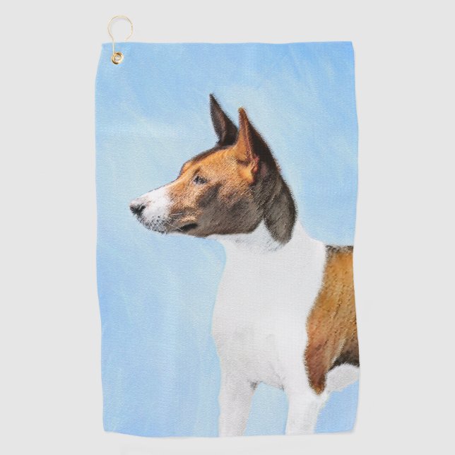 Serviette De Golf Peinture Basenji - Belle Art Original (Devant)