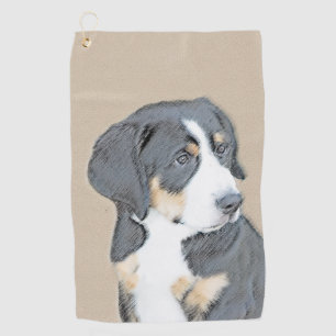 Serviette De Golf Peinture de Chien de Montagne bernois - Art origin