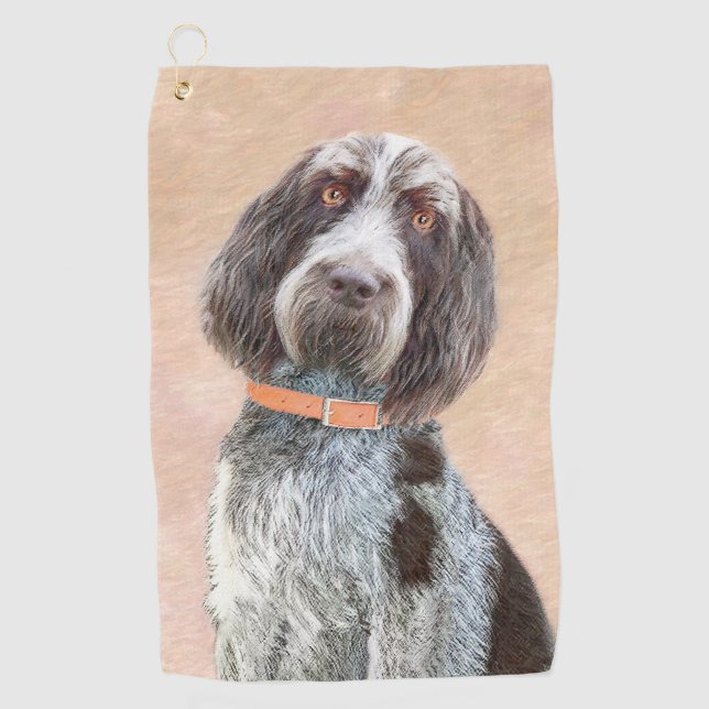 Serviette De Golf Peinture de Spinone Italiano - Beau Chien original (Devant)