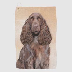 Serviette De Golf Peinture d'espagnol de terrain - jolie art origina