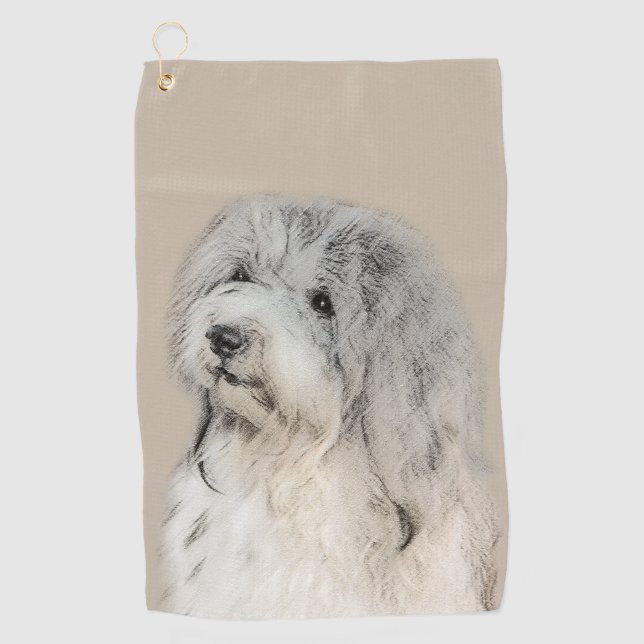 Serviette De Golf Peinture Havanaise (Gold Sable) - Art Chien origin (Devant)