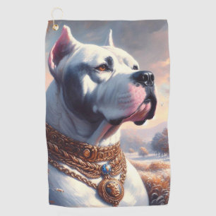 Serviette De Golf Peinture rétro Dogo Argentino