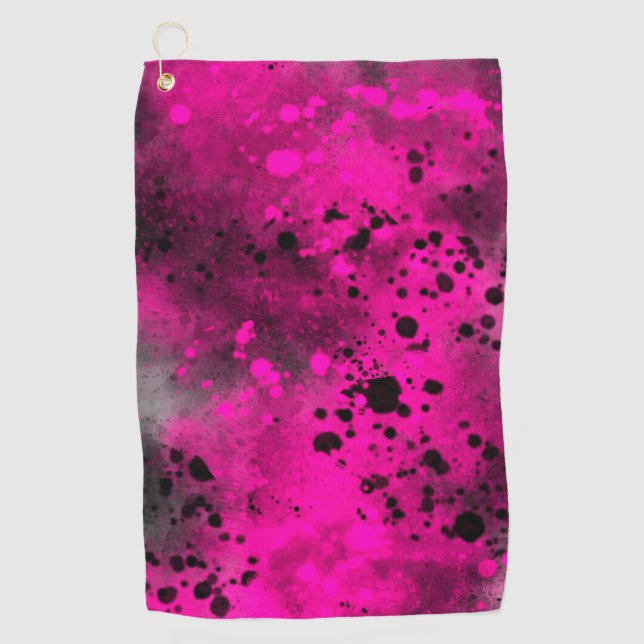 Serviette De Golf Peinture rose (Devant)