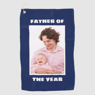 Serviette De Golf Père De L'Année Photo Personnalisée Personnalisée 