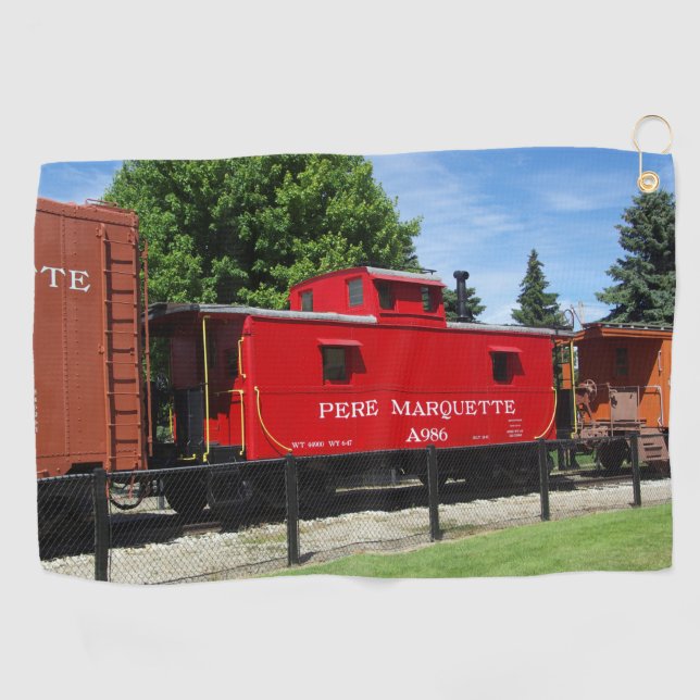 Serviette de golf Pere Marquette Caboose A986 (Horizontal)