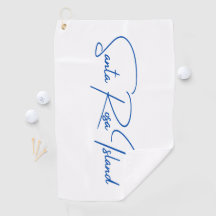 Père Noël Rosa Island Golf Serviette Blue Logo