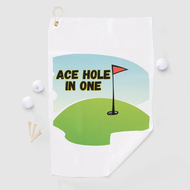 Serviette De Golf  Personalized Ace Hole in One (En situation)