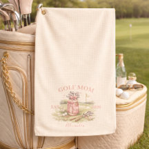 Personalized Pink Bow Golf Mom