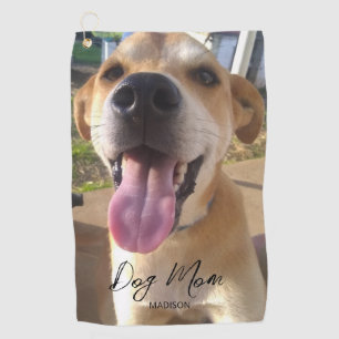Serviette De Golf Personnalisé Chien Photo Chien Maman Personnalisé