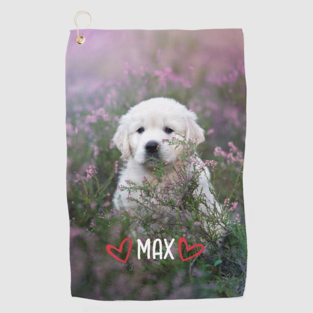 Serviette De Golf Personnalisé Personnalisé Animaux de compagnie Pho (Devant)