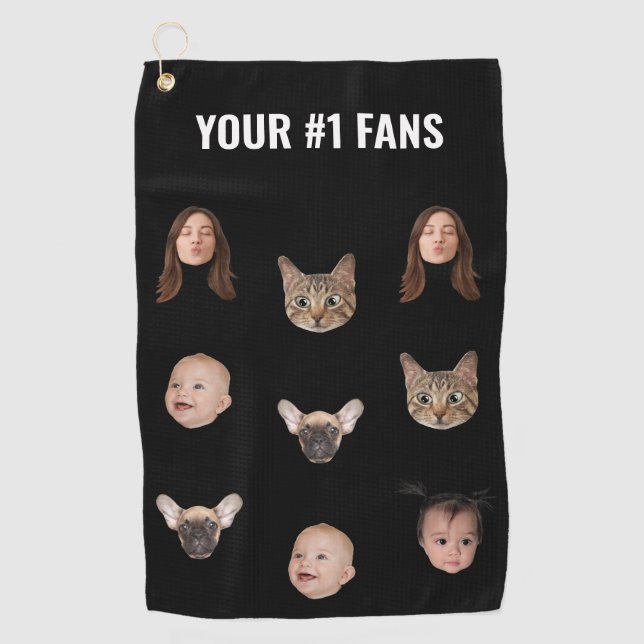 Serviette De Golf Personnalisé Visage Sarcastique Personnalisé Femme (Devant)