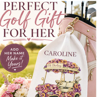 Serviette de golf personnalisée amusante pour elle