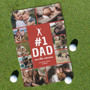 Serviette de golf personnalisée "Papa numéro 1" av