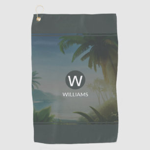 Serviette de golf personnalisée Tropical