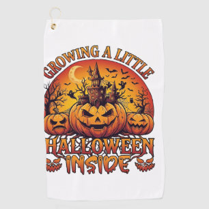 Serviette De Golf Petit Halloween Croissant à l'Intérieur des Citrou