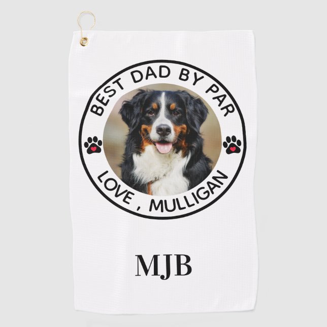 Serviette De Golf Photo Chien Personnalisé Animaux de compagnie Meil (Devant)