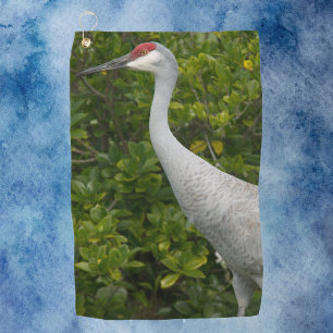 Serviette De Golf Photo de la grue Sandhill Bird