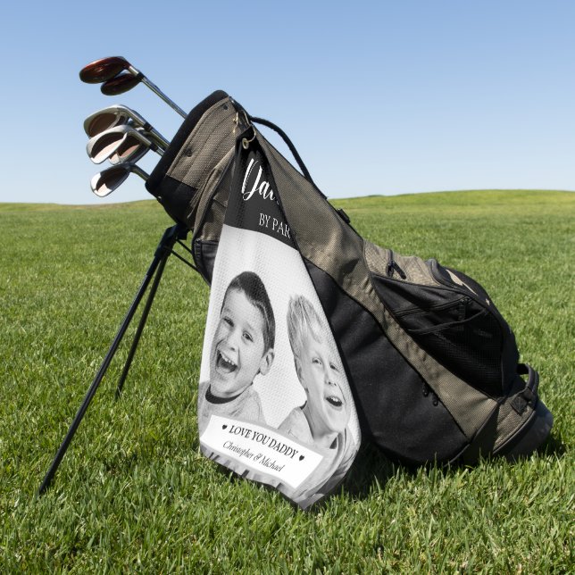 Serviette De Golf Photo Et Message Personnalisés Couverture Tête De  (Vert)